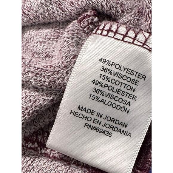 G.H. Bass & Company Womens Medium Purple Heather Moto Sweatshirt - Picture 4 of 8